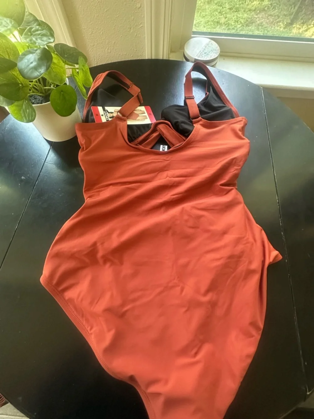 DKNY Rust Orange One-Piece Swimsuit - Picture 2 of 4